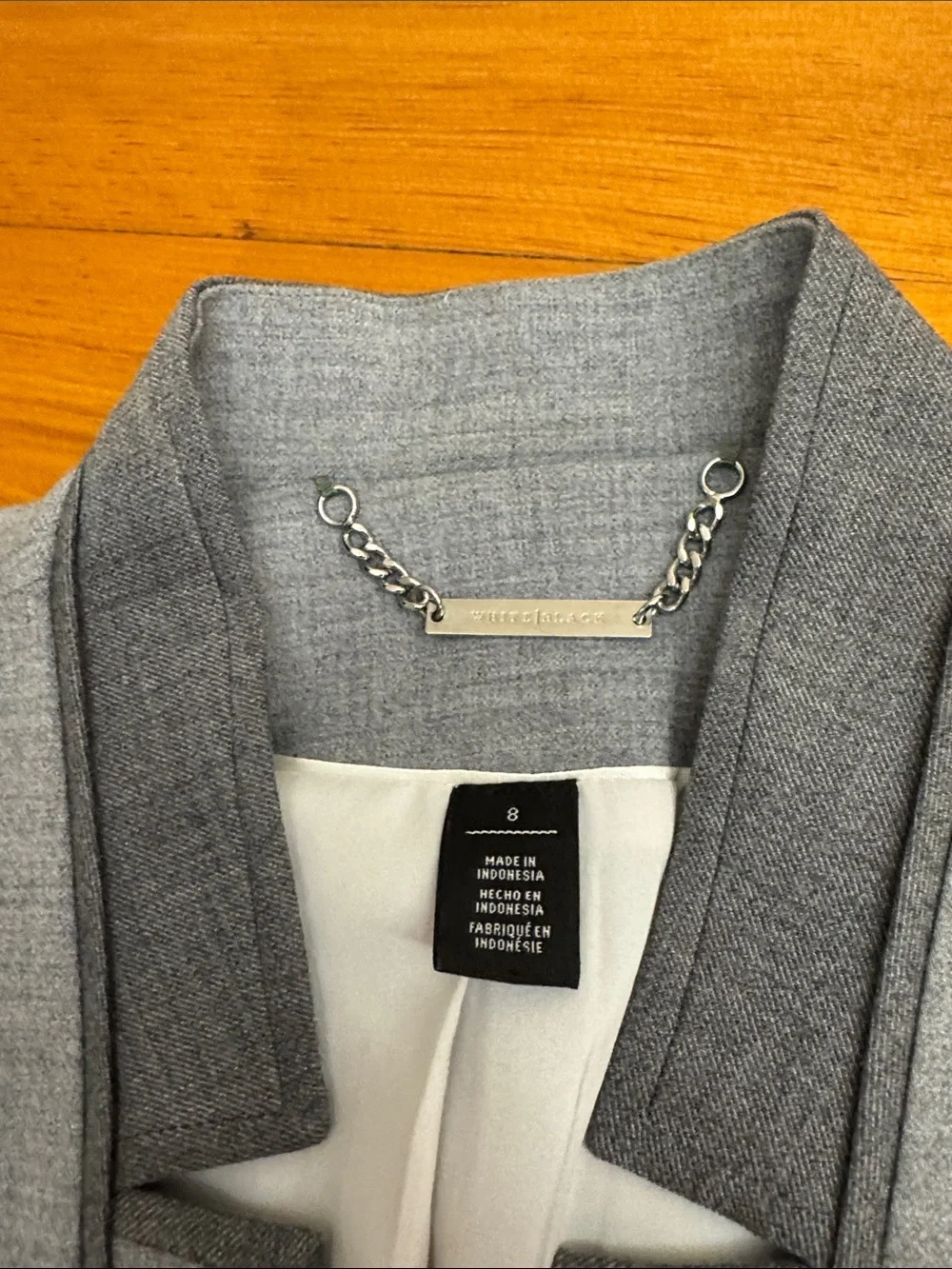 White House Black Market Grey Suit Jacket and Skirt